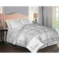 Kathy Ireland Bamboo Pinstripe Down Alternative Comforter, White, King KI111712